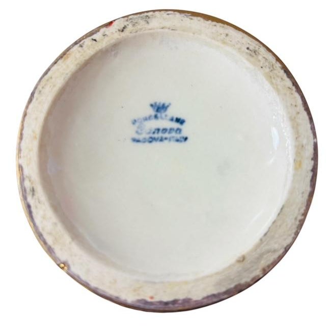 1950s MCM Porcellane Canova Padova Italy Red & 24k Gold Hammered Pedestal Bowls, Pair For Sale - Image 5 of 9