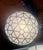 Art Deco Style Milk Glass and Brass Round Chandelier, Pendant or Lantern For Sale - Image 14 of 16