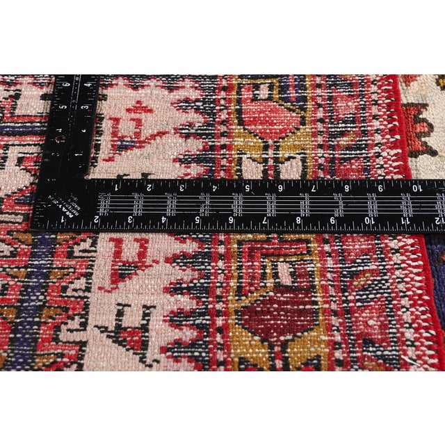 Textile Vintage Persian Heriz Rug Runner, 03'08 X 11'01 For Sale - Image 7 of 10