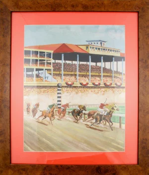 "1930s Racetrack Scene"