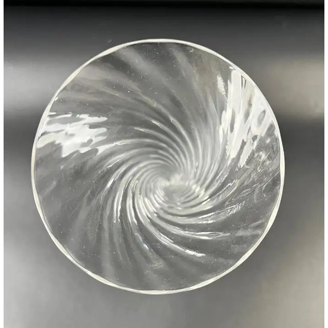 Orrefors Helena Crystal Champagne Flutes Glasses Optic Swirl, Set of 4 For Sale - Image 9 of 11