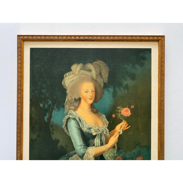 This Elisabeth Louise Vigee Le Brun very rare vintage 1955 Neoclassical Mourlot fine art lithograph print custom framed...