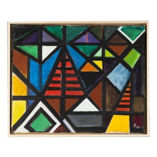 Separation Lines, Acrylic on Canvas, Framed For Sale