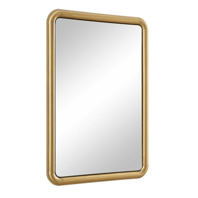 Kenneth Ludwig Chicago Atkinson Modern Brass Mirror For Sale - Image 4 of 6