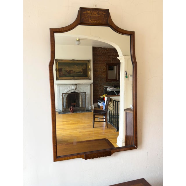 Late 19th Century Federal / Sheraton Style Lowboy Chest of Drawers With Mirror For Sale - Image 10 of 13
