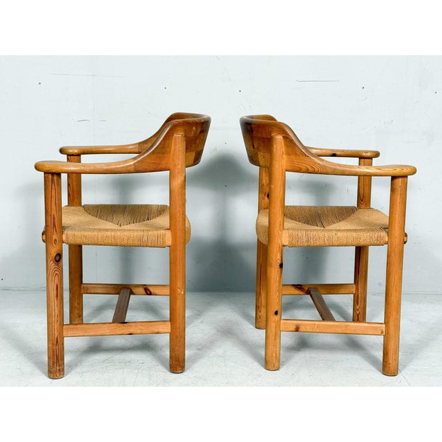 Dining Chairs in Pine and Paper Cord by Rainer Daumiller and Poultries Pedersen for Grammrode, 1970s, Denmark, Set of 4 For Sale - Image 4 of 17