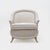 Mid-Century French Art Deco Style Armchairs with Brass Details, 1950s, Set of 2 For Sale - Image 3 of 11