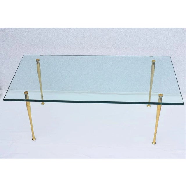 Gold Brass and Glass Coffee Table by Pietro Chiesa for Fontana Arte, 1950s For Sale - Image 8 of 10