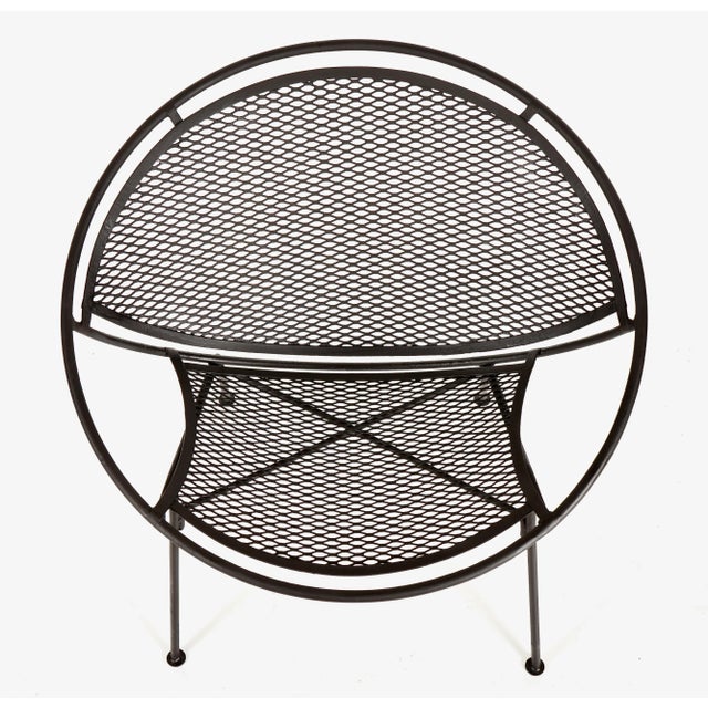 Black Vintage Maurizio Tempestini for Salterini Mid Century Modern"Radar" Patio Lounge Chairs- Set of 2, Attributed For Sale - Image 8 of 13