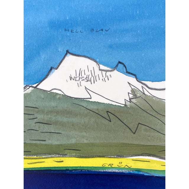 Heinz Schmidt-Berg, View from Ascona to Locarno, 1962, Gouache For Sale - Image 8 of 13