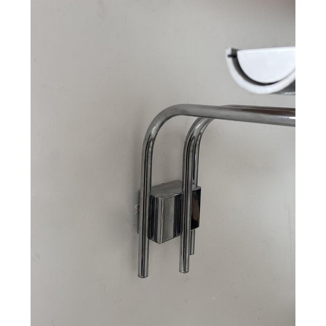 Important, by size and rarity, pair of wall lamp produced by Glass Lumière Studio in 1978 in Paris. Timeless line, very...