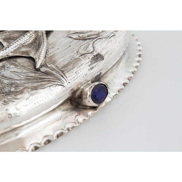 Swan-Shaped Centerpiece in Silver with Engraved Decorations, 1880s For Sale - Image 16 of 18