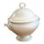 Large Antique French White Ironstone Soup Tureens — Creil Et Montereau, 19th Century For Sale