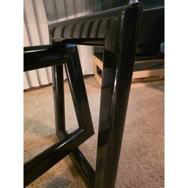 DIA/Milo Baughman-Style Glass Enameled Interlocking "Picture Frame" Table, Late 70s/Early 80s For Sale In Detroit - Image 6 of 7