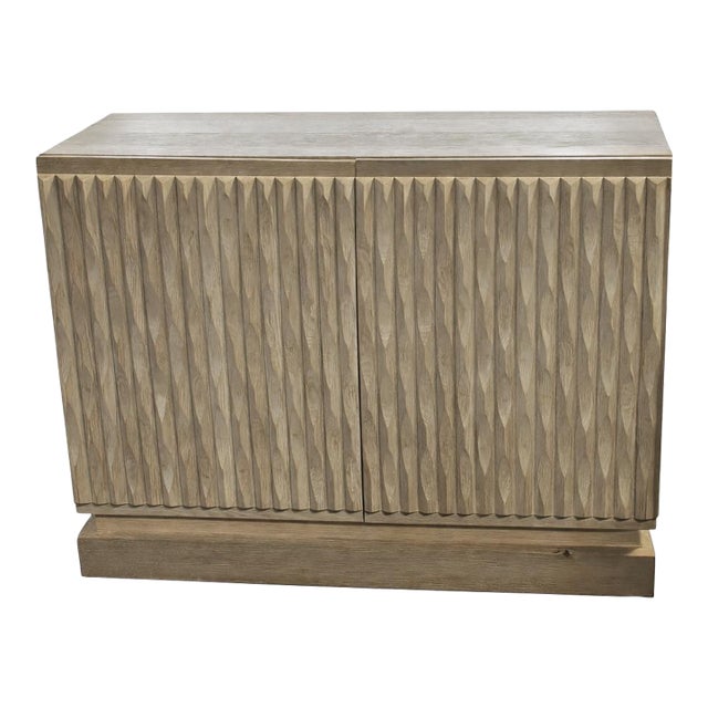 1970s Rare Brutalist Oak Bar Console Cabinet Side Table, De Coene, Attributed For Sale