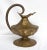 Elegant pitcher in the brutalist style. Iron recovered with brass, Made circa 1950, France. Shipping: L19 P17 H27. 1,2Kg.