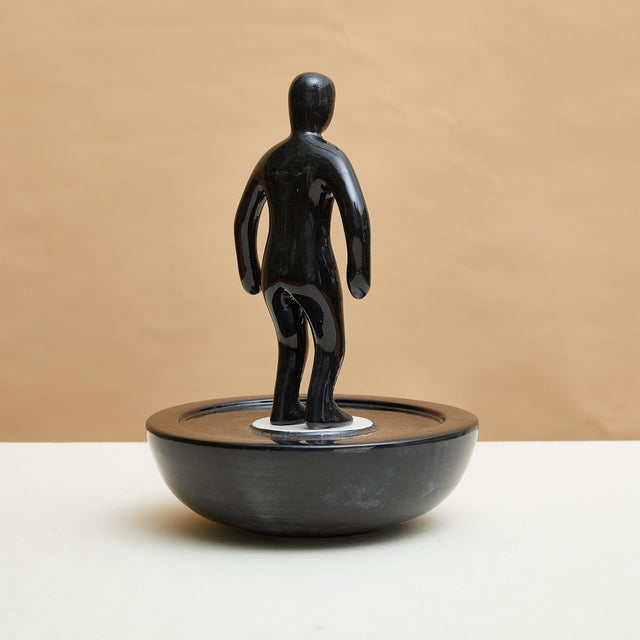 Subbuteo Ornament Sculpture in Hand-Painted Double-Mold Ceramic from Artigianato Italiano, in Flawless conditions....