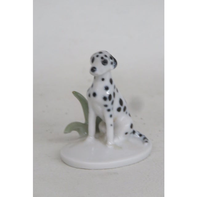 Ceramic Early 20th Century Metzler and Ortloff Dalmatian No 5601 Porcelain Dog Miniature Figurine 4523b For Sale - Image 7 of 16