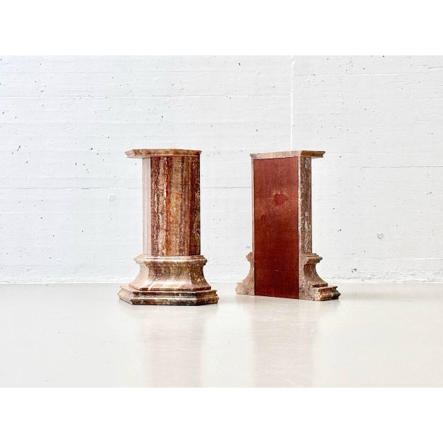 Console Table in Reddish-Brown Marble, Italy For Sale - Image 9 of 18
