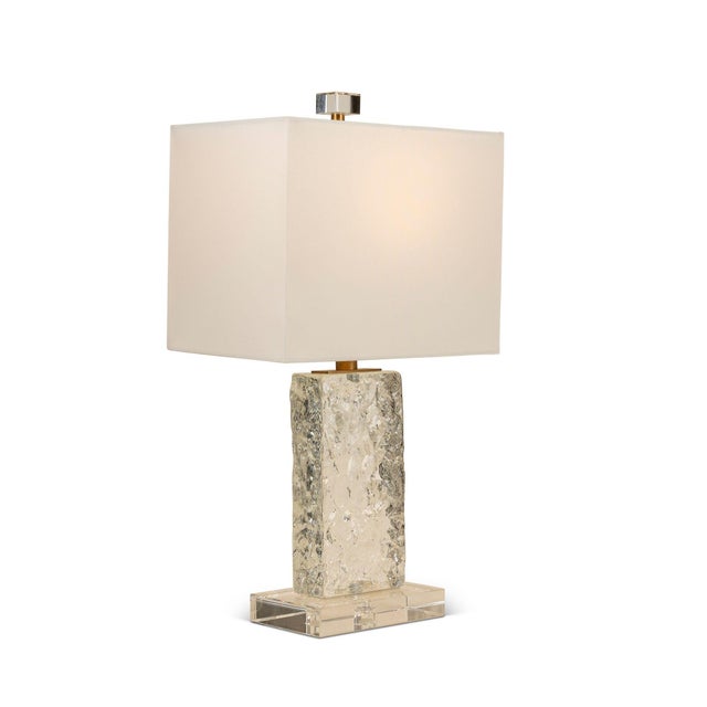 Transparent Azure Clear Accent Lamp For Sale - Image 8 of 8