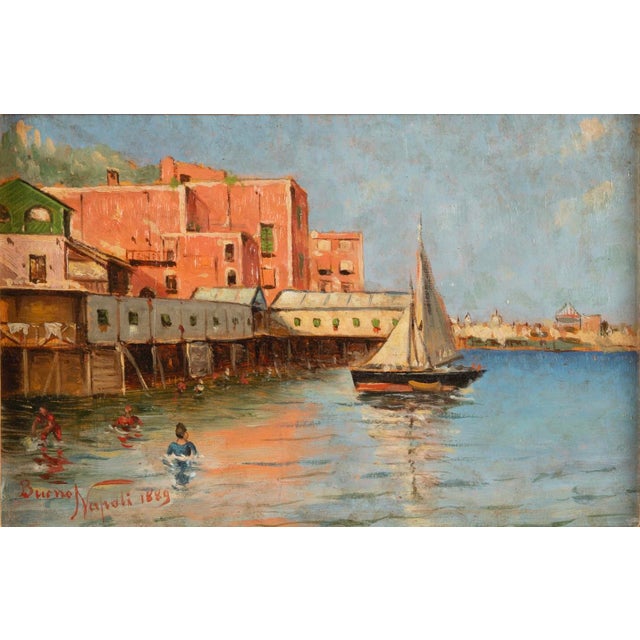 Giuseppe Buono, Napoli, 1889, Oil on Board For Sale - Image 9 of 9