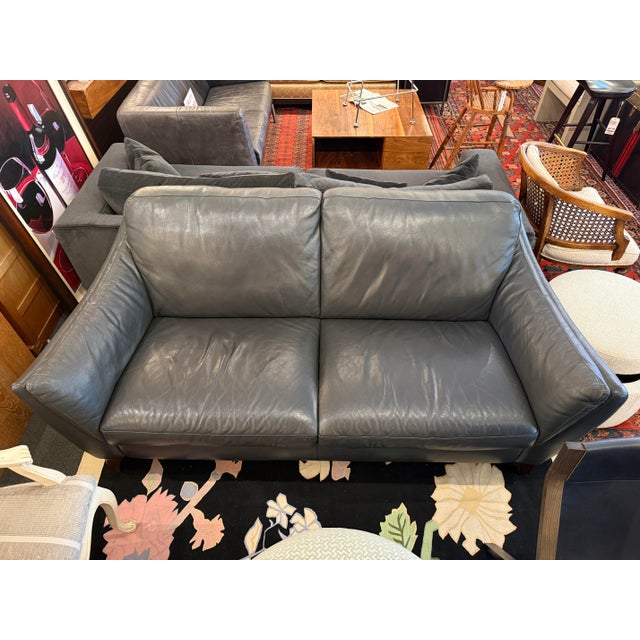 Natuzzi Editions Greccio Leather Sofa For Sale In San Francisco - Image 6 of 12