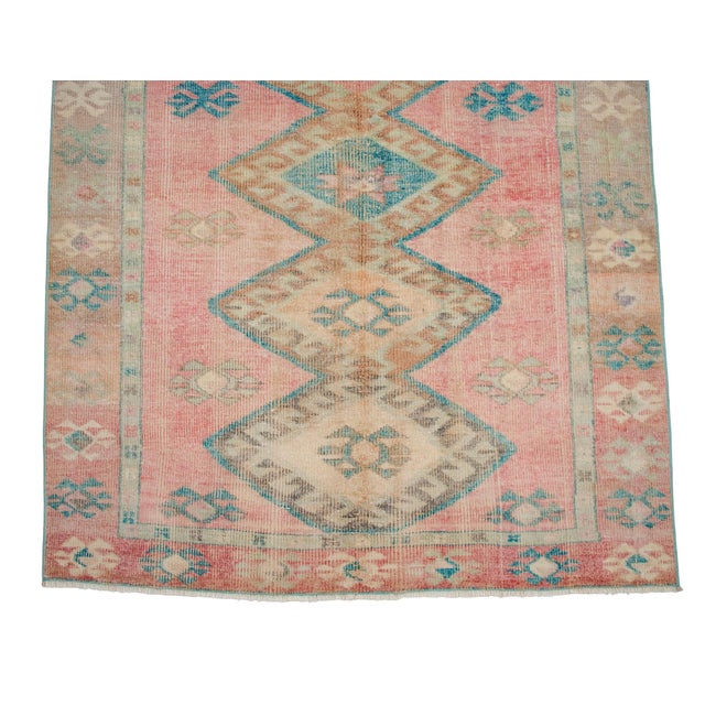 1960s Vintage Muted Color Turkish Area Rug For Sale - Image 9 of 11
