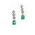2010s Emerald Diamond Earring 14k White Gold 2.13 TCW Certified For Sale - Image 5 of 9