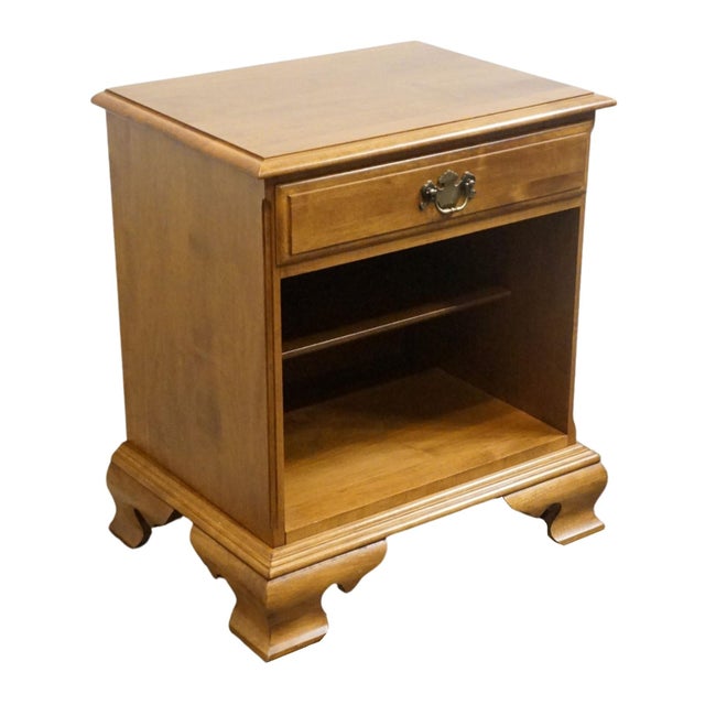 Ethan Allen Ethan Allen Heirloom Nutmeg Maple 23" Open Cabinet Nightstand 10-5306 For Sale - Image 4 of 13