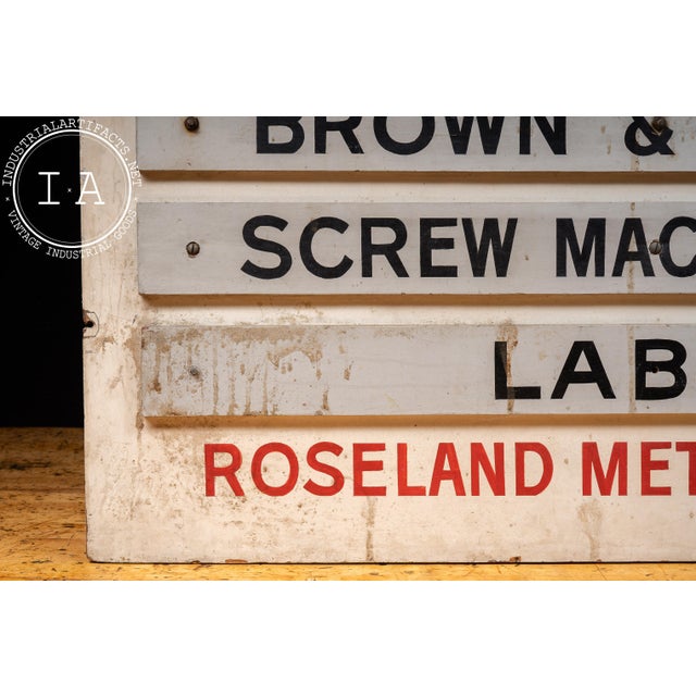 Vintage Hand-Painted Roseland Metal Products (Chicago) Help Wanted Sign For Sale - Image 9 of 15