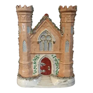 Large Antique 19th Century English Staffordshire Pearlware Castle Gate Model