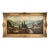 Large VTG Alpine Mountain Landscape Oil Painting European Cabin Framed Signed For Sale