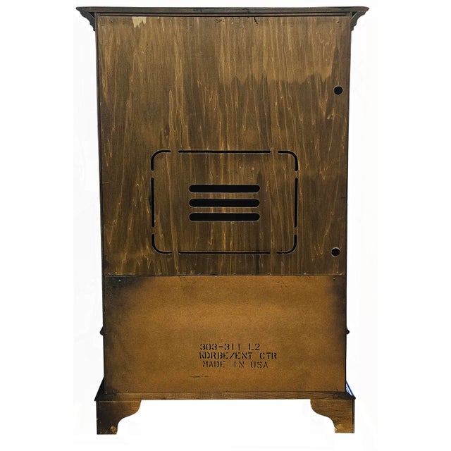 1980s Vintage Solid Wood Armoire/Wardrobe For Sale - Image 4 of 12