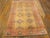 Indian 1920s Yellow Diamond Antique Indian Cotton Agra Rug 4' X 7' Handknotted Wool Carpet For Sale - Image 3 of 6