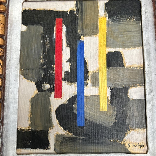 Contemporary original abstract painting by Stephen Heigh. signed and framed. Measures 8x10 or 15.5x17.5 framed. Check out...