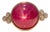 19.9ct Star Ruby Ring With Natural Diamond Accents: Solid 14k Gold, Round 15mm, Size 6.75 For Sale