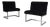 Postmodern Chrome and Black Corduroy Cantilever Lounge Chairs, 1970s, Set of 2 For Sale