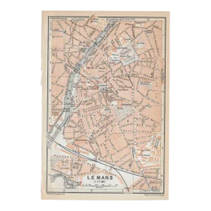 Antique Map of Le Mans France