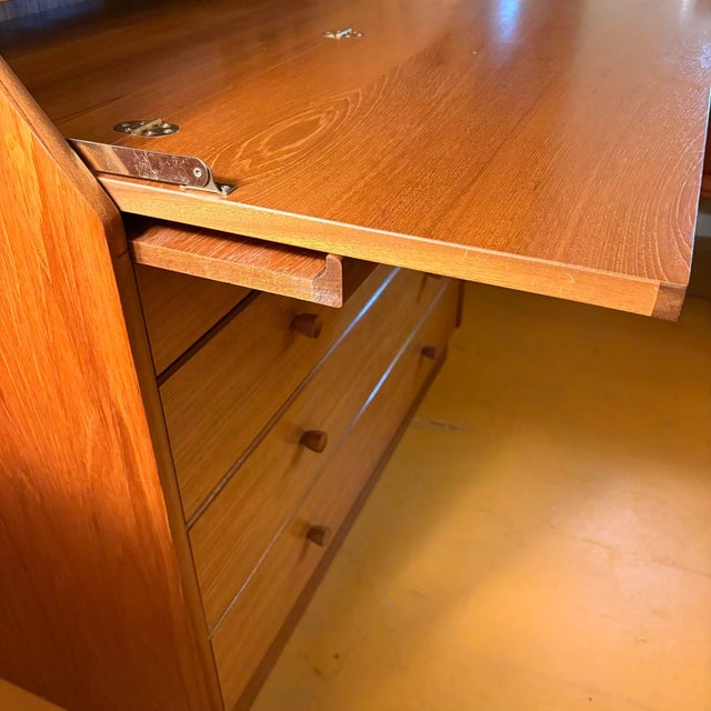 Nathan Furniture Vintage Teak Secretary Desk For Sale - Image 11 of 15