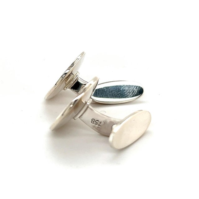 1990s Georg Jensen Estate Sterling Silver Cufflinks, 2 Pieces For Sale In New York - Image 6 of 11