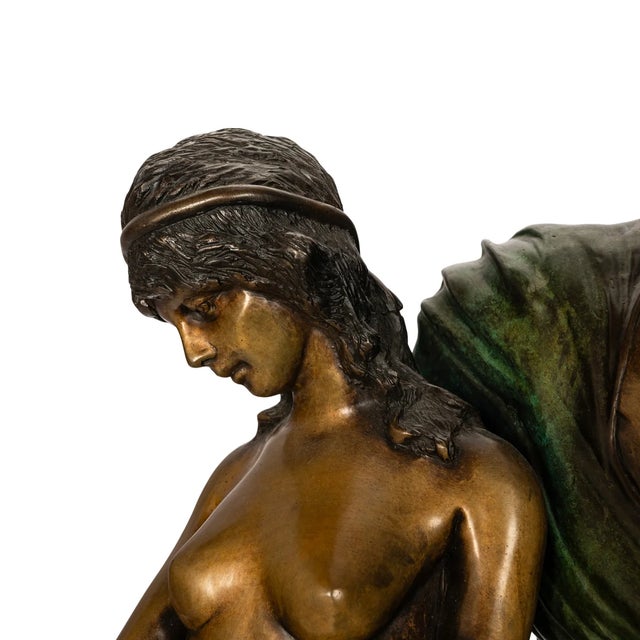 1910s Franz Bergmann Franz Bergmann Orientalist Arab Female Group Cold Painted Bronze Signed For Sale - Image 9 of 13