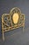 Mid century style bamboo double headboard with scrollwork detail. Arched form with woven center panel and wrapped joints....