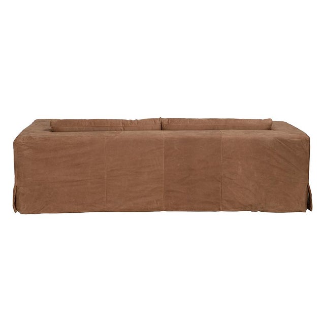 Animal Skin NOIR Plato Sofa, Orris Brown Leather For Sale - Image 7 of 7