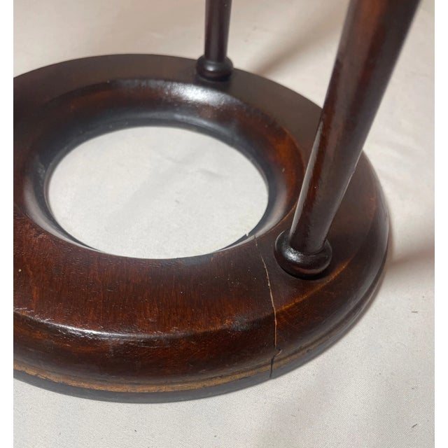 Rare Antique Handmade Art Deco Wood Smoking Cushman Smoker Floor Stand Ashtray For Sale - Image 14 of 14