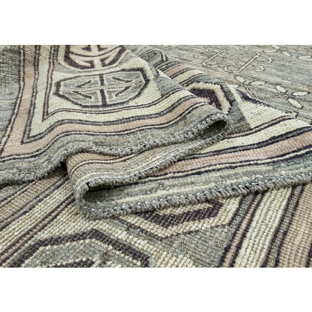 Textile Black & Gray Handwoven Oushak Rug 8'9" x 10'2" For Sale - Image 7 of 9