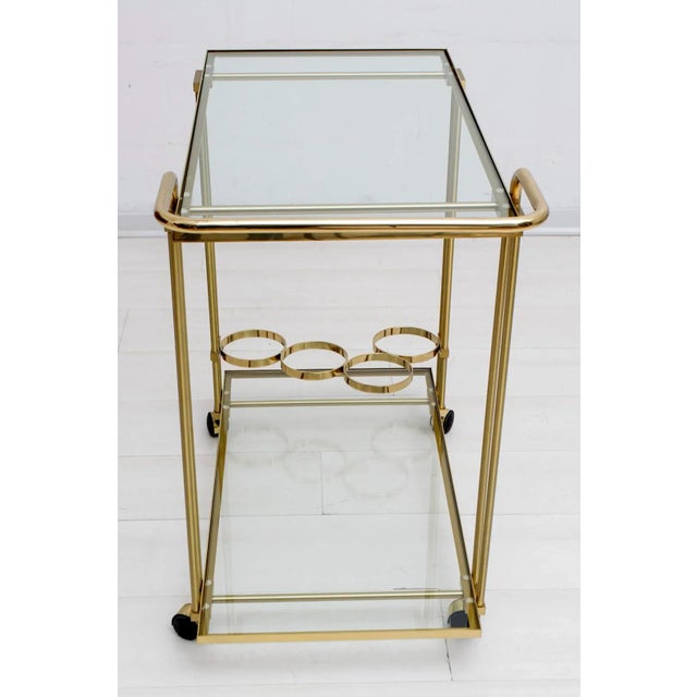 Mid-Century Modern Italian Brass Trolley, 1970s For Sale - Image 6 of 10