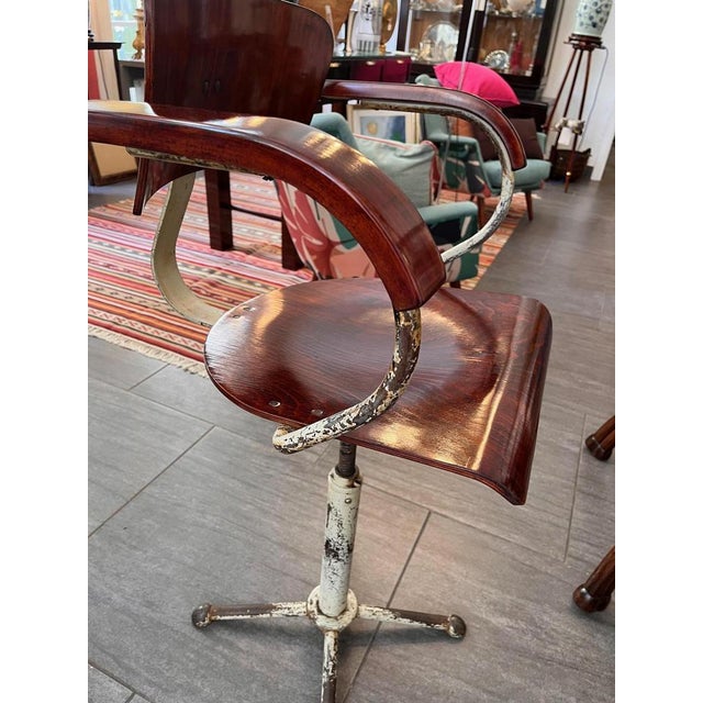 Industrial Swivel Chair from Blaha, 1950s For Sale - Image 10 of 13