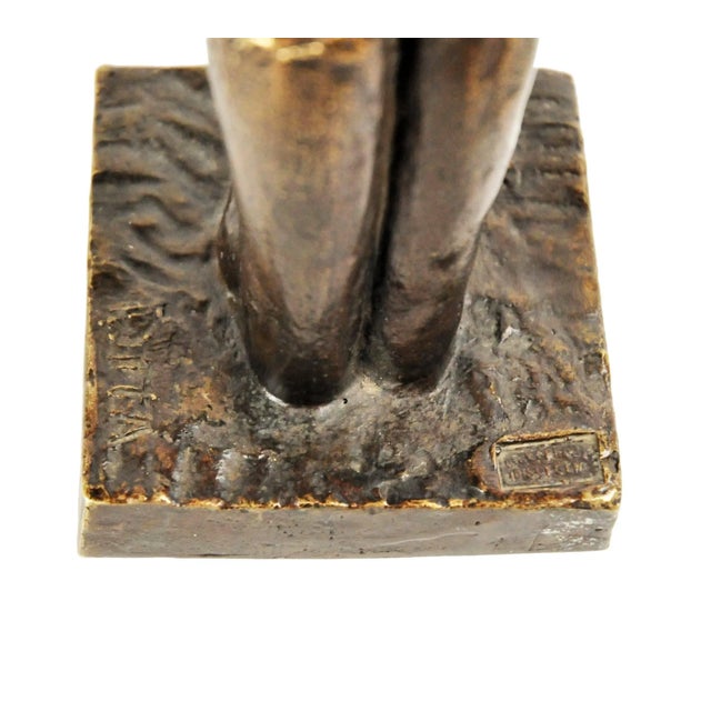 1920s Italian Art Deco, Equestrian Groom, Patinated Bronze Sculpture, 1920s For Sale - Image 5 of 6