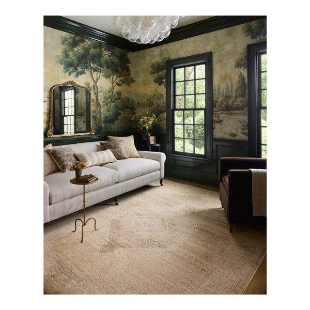 Chris Loves Julia x Loloi Palma Wheat / Taupe 7'-10" x 10' Area Rug For Sale