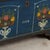 1926 Original Blue Hand-Painted Pine Flat Top Trunk For Sale - Image 12 of 15
